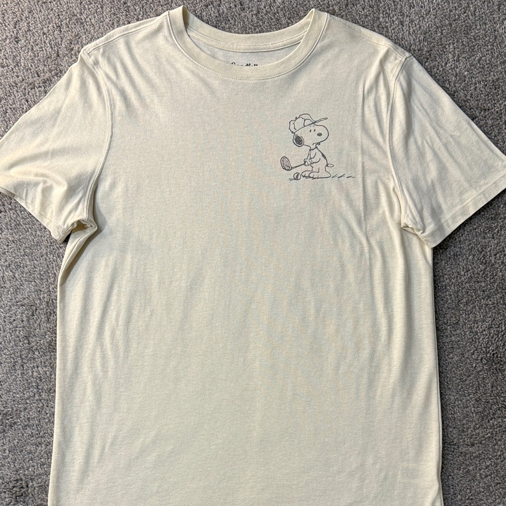 Goodfellow & Co Light Beige Snoopy T-Shirt